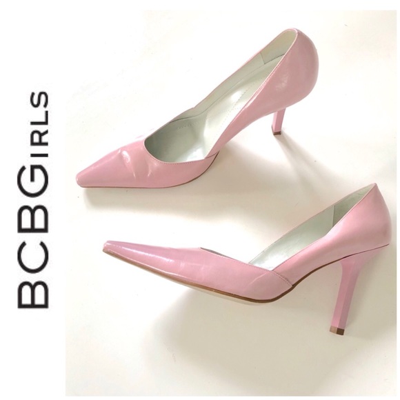 BCBGirls Shoes - BCBGirls Rose Pink Leather Heels